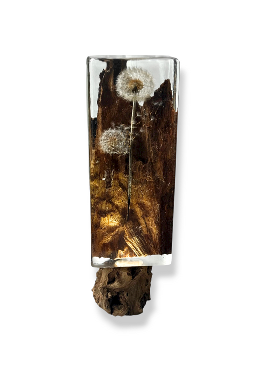 Escultura em Madeira Dandelion