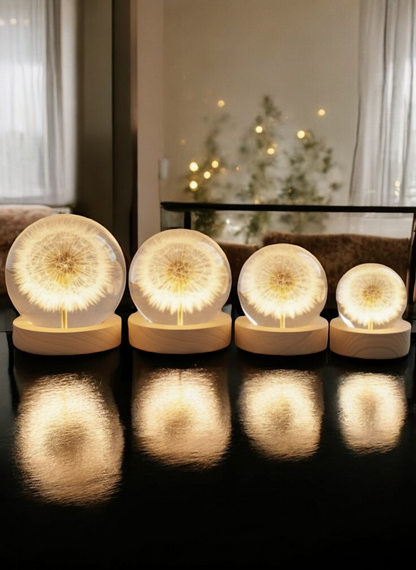 Luminária Esfera Dente de Leão Real Eternizado