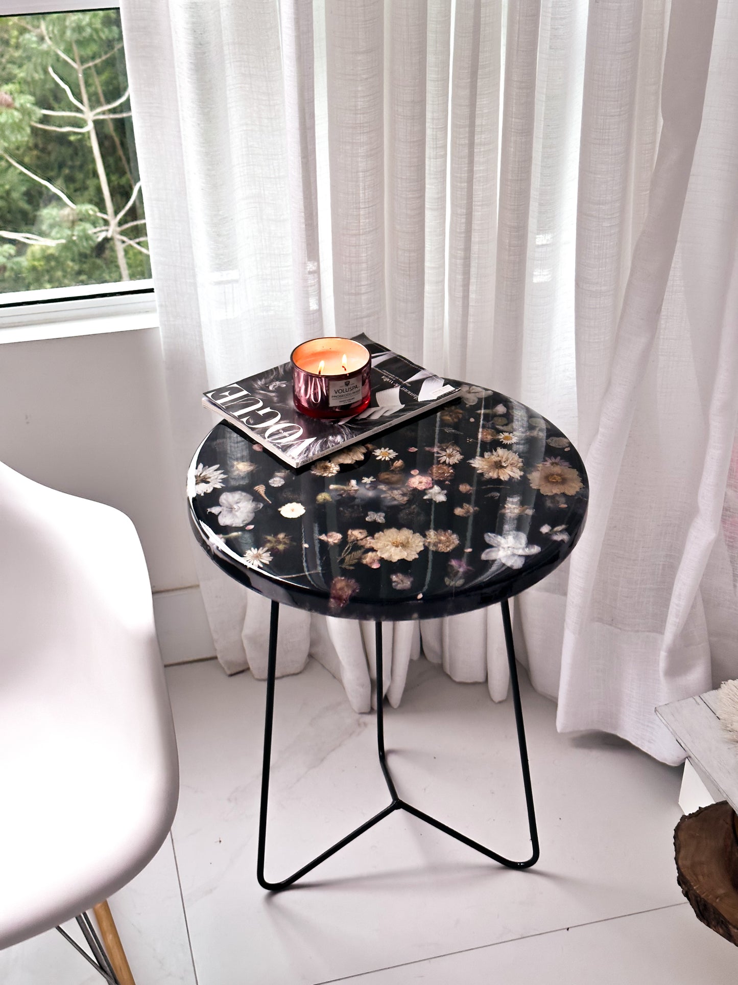 Mesa Lateral Premium Floral Black