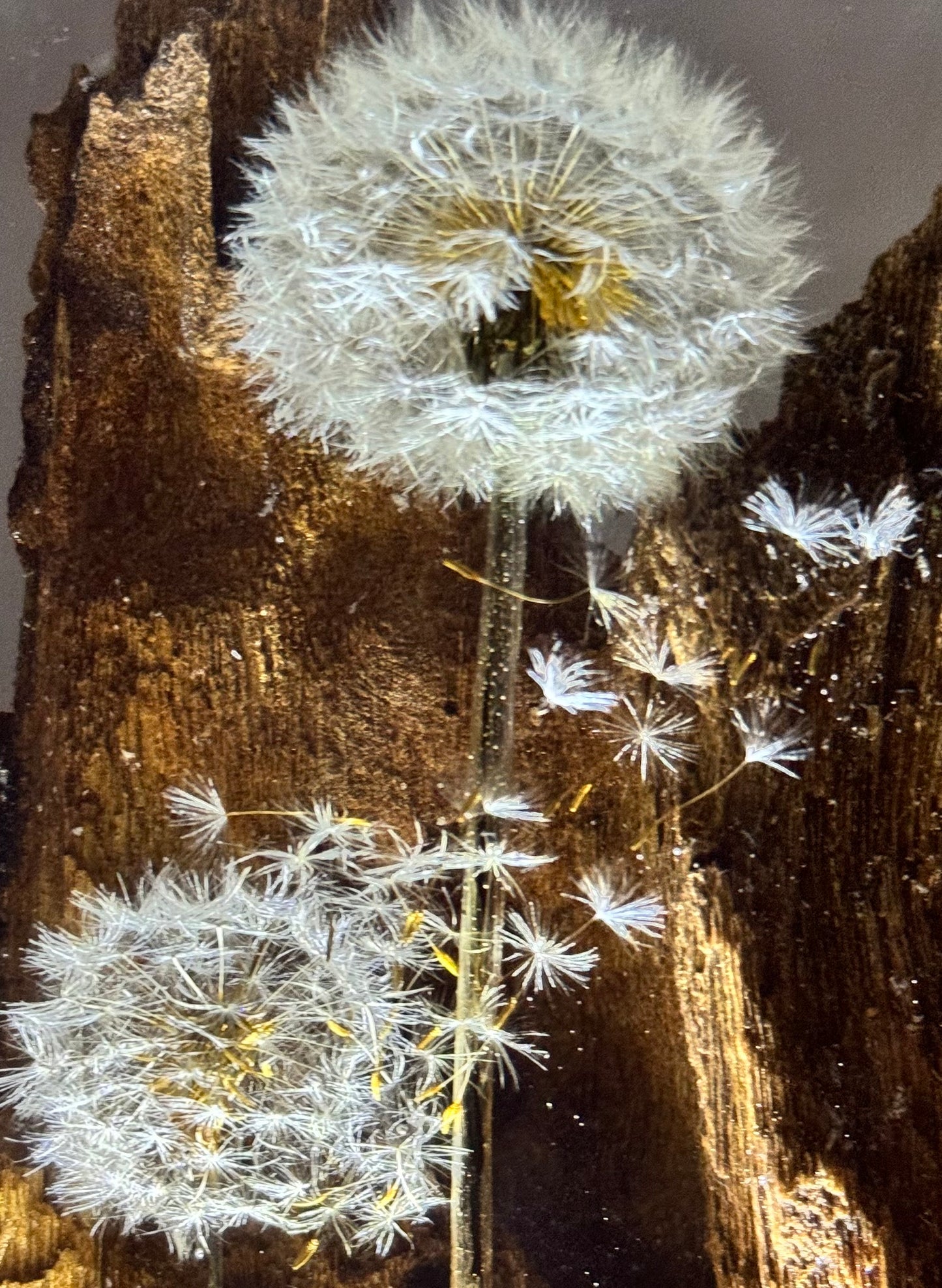 Escultura em Madeira Dandelion