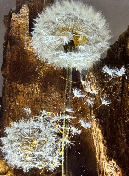 Escultura em Madeira Dandelion