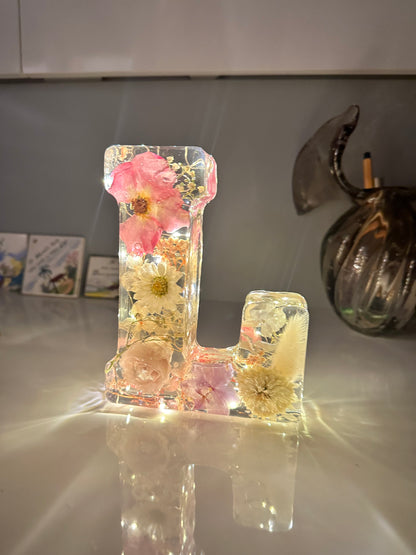 Luminaria Letra Gigante 16.5cm Natural Flowers