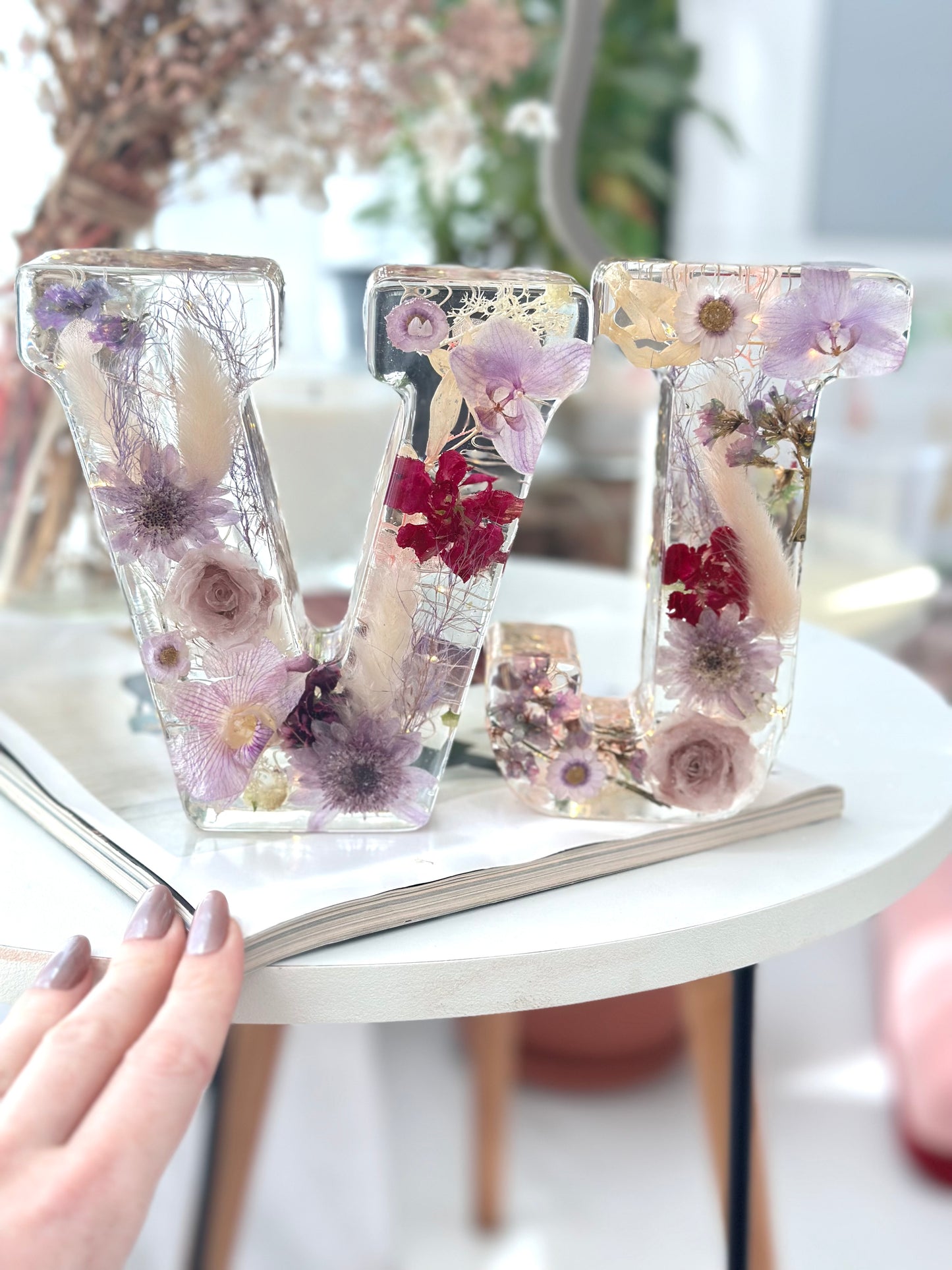 Luminaria Letra Gigante 16.5cm Natural Flowers