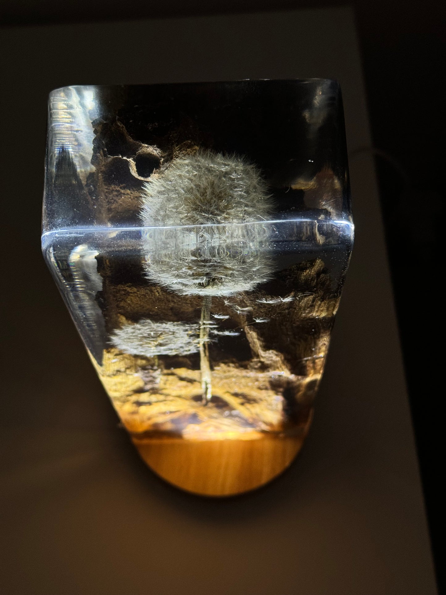 Escultura em Madeira Dandelion