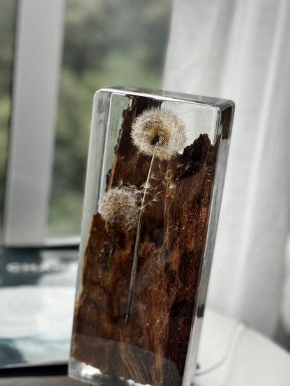 Escultura em Madeira Dandelion