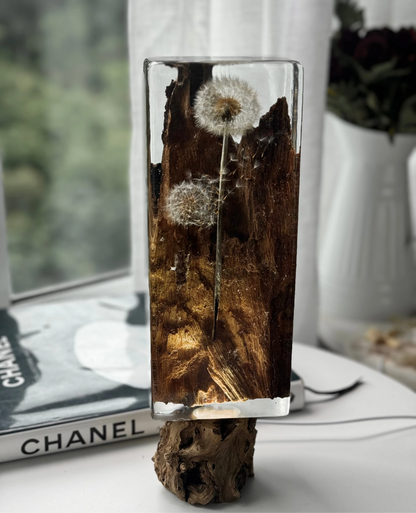Escultura em Madeira Dandelion