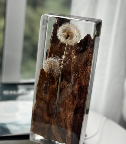 Escultura em Madeira Dandelion