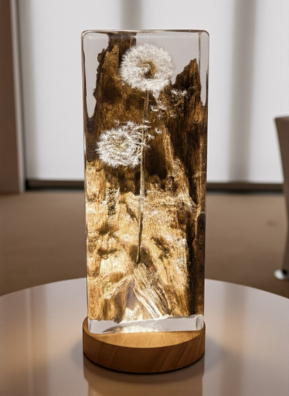 Escultura em Madeira Dandelion