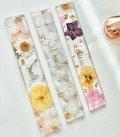 Marca Páginas Natural Flowers com Flores Naturais Eternizadas em Resina | LDARTECO