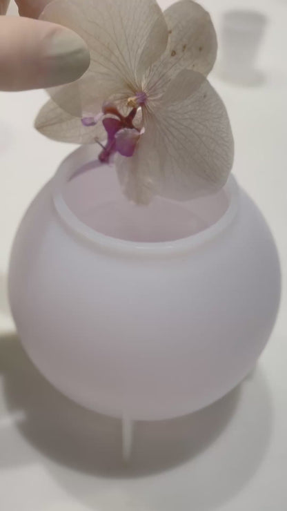 Esfera Flower Bomb 10cm com Flores Naturais com bolhas