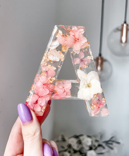Luminaria Letra 10cm Natural Flowers