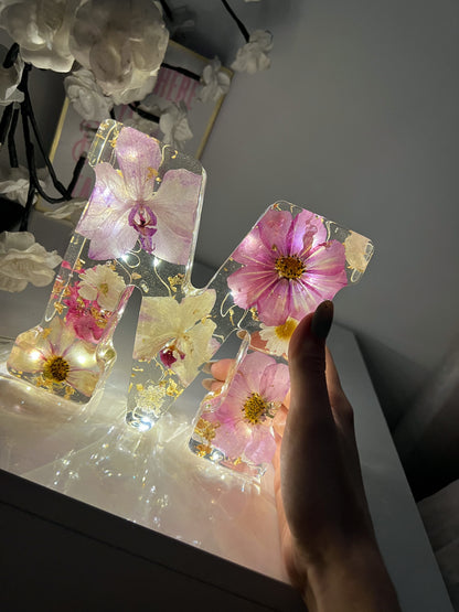 Luminaria Letra Gigante 16.5cm Natural Flowers
