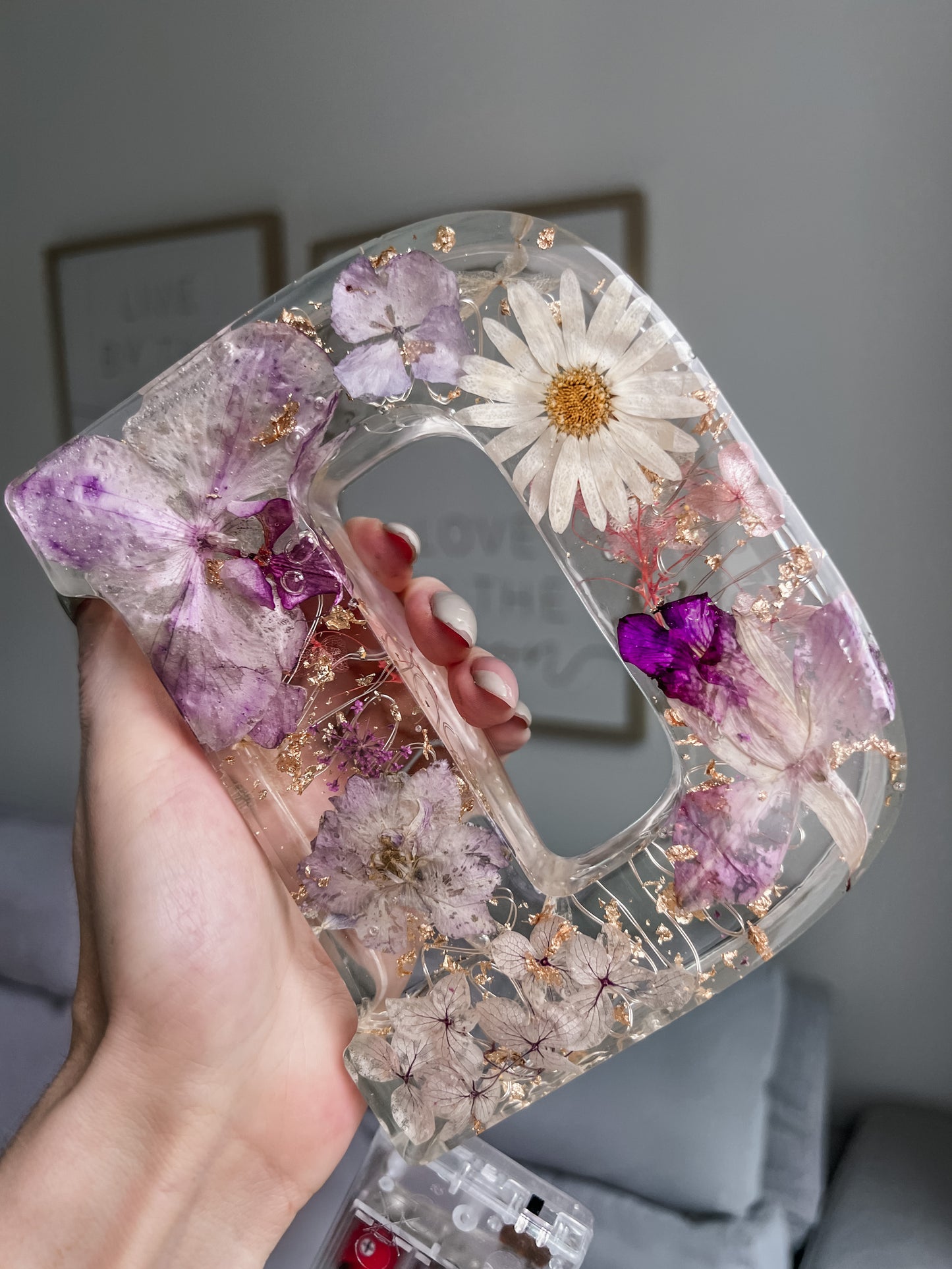 Luminaria Letra Gigante 16.5cm Natural Flowers