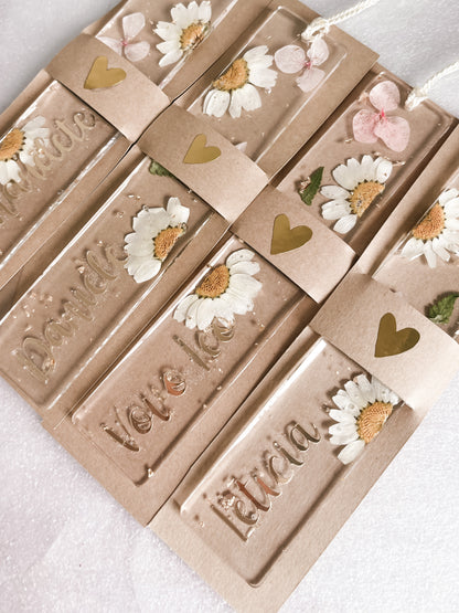 Marca Páginas Natural Flowers com Flores Naturais Eternizadas em Resina | LDARTECO