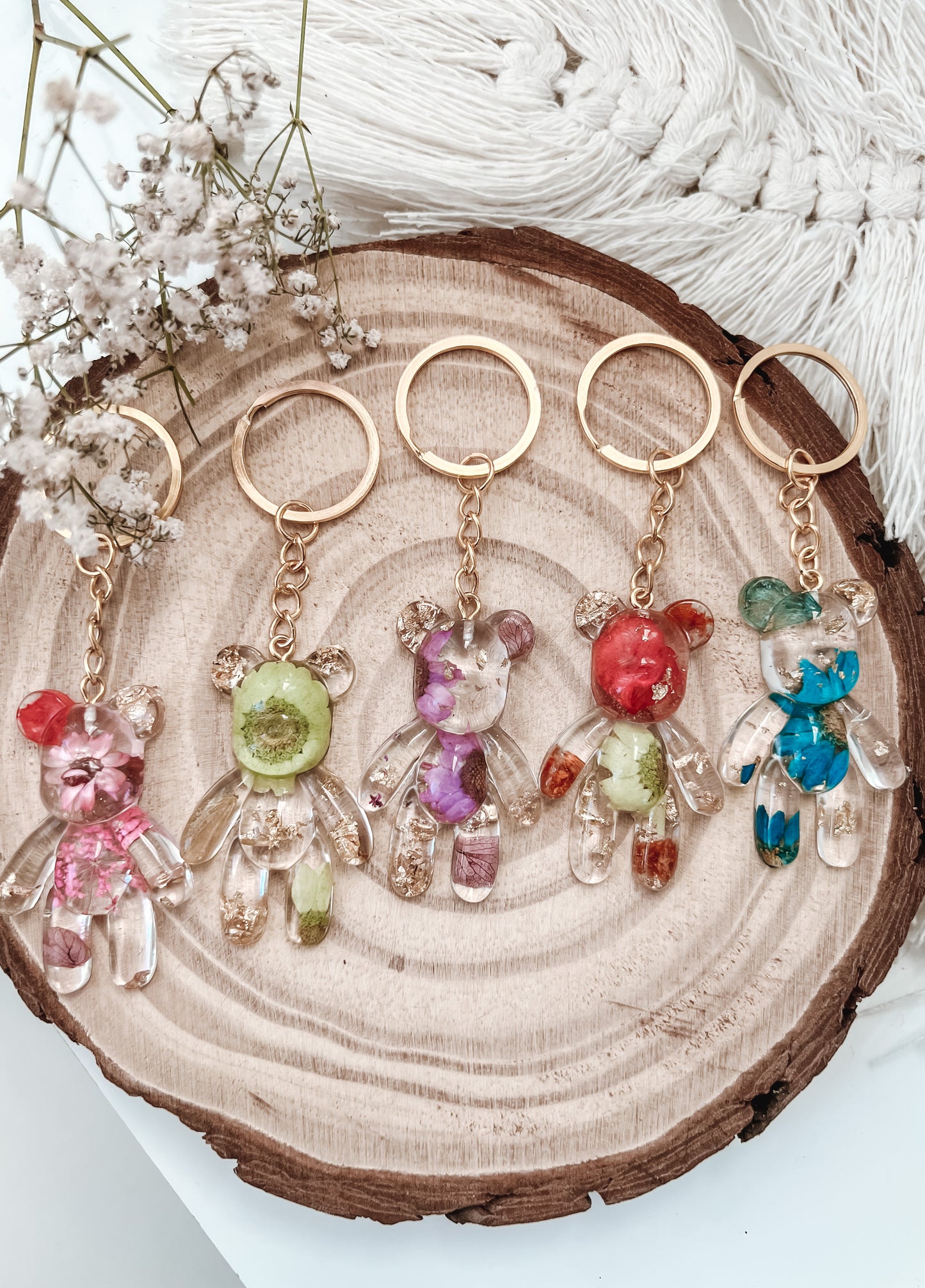 Chaveiro Bear Natural Flowers