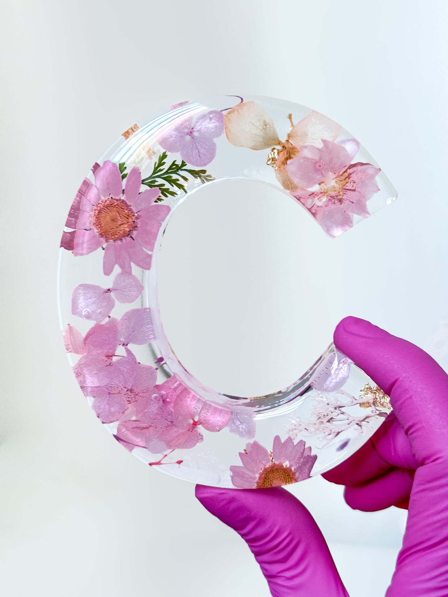 Luminaria Letra 10cm Natural Flowers