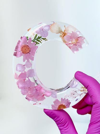 Luminaria Letra 10cm Natural Flowers