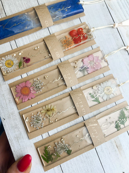 Marca Páginas Natural Flowers com Flores Naturais Eternizadas em Resina | LDARTECO