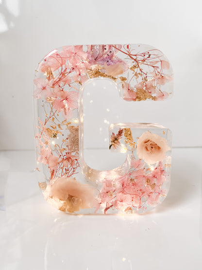 Luminaria Letra Gigante 16.5cm Natural Flowers