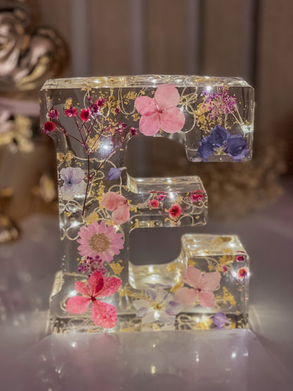 Luminaria Letra Gigante 16.5cm Natural Flowers