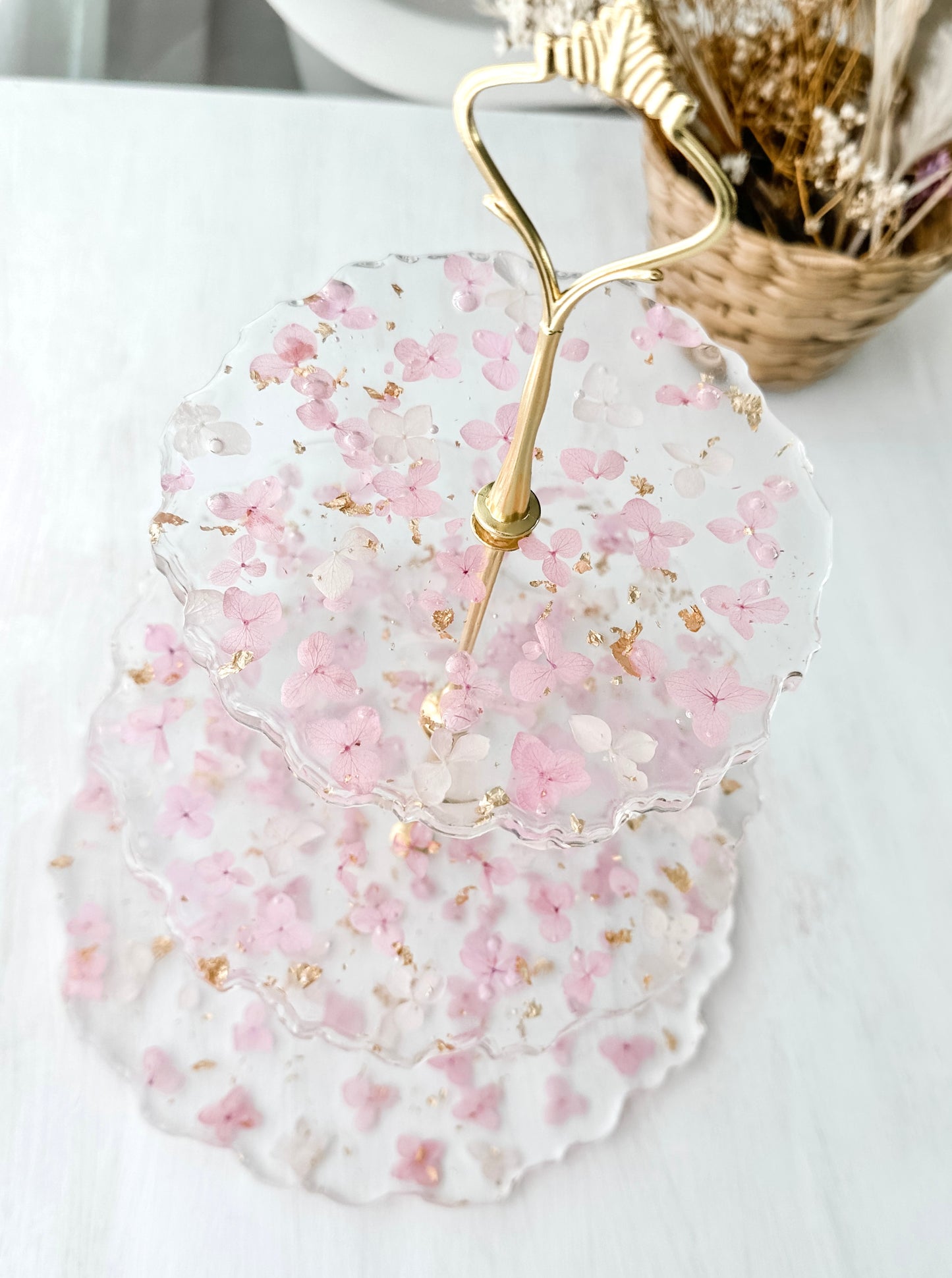 Porta Petit Four Natural Flowers