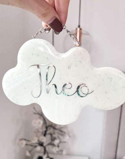 Mini Placa Cloud para porta ou quarto