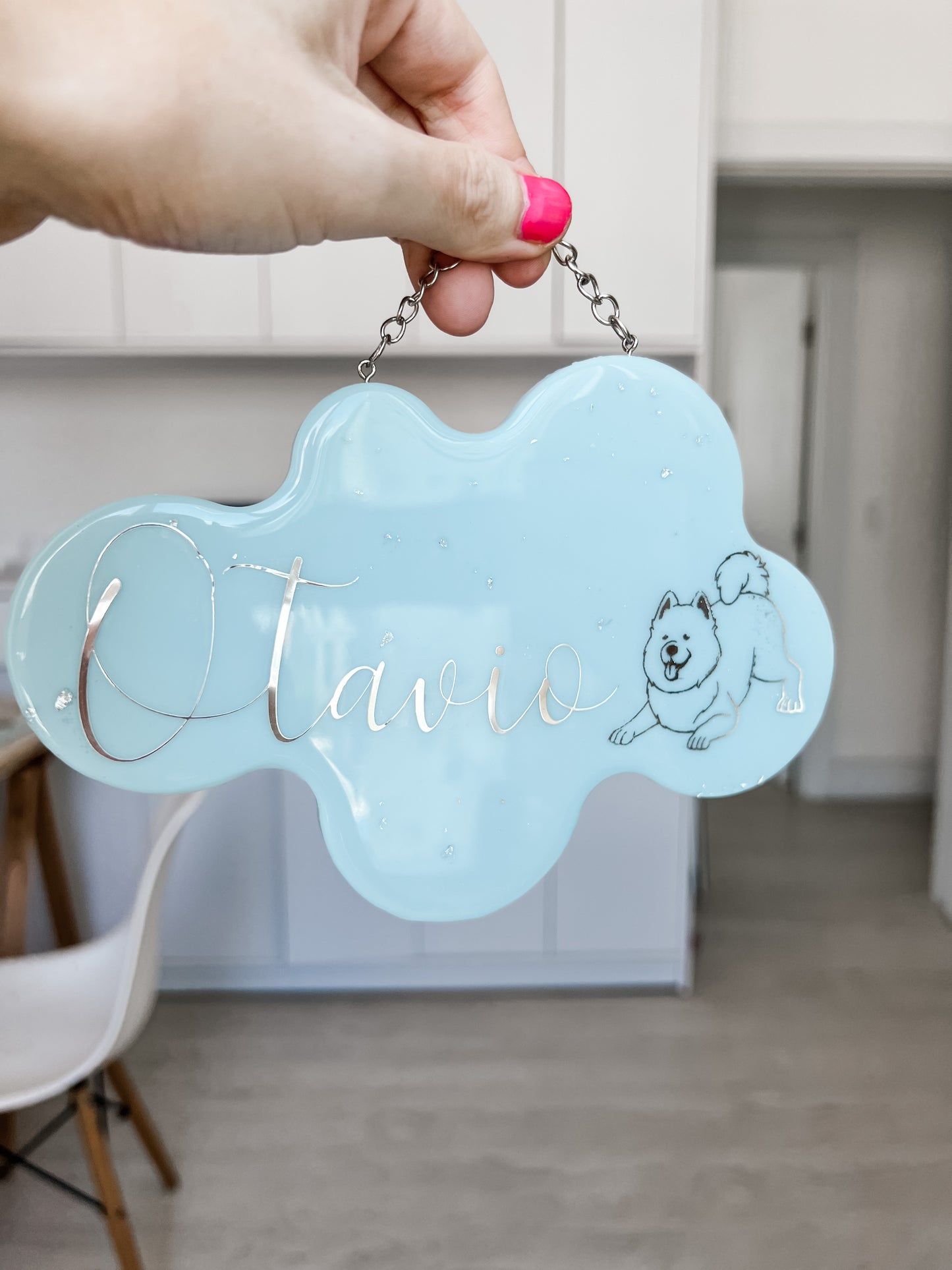 Mini Placa Cloud para porta ou quarto