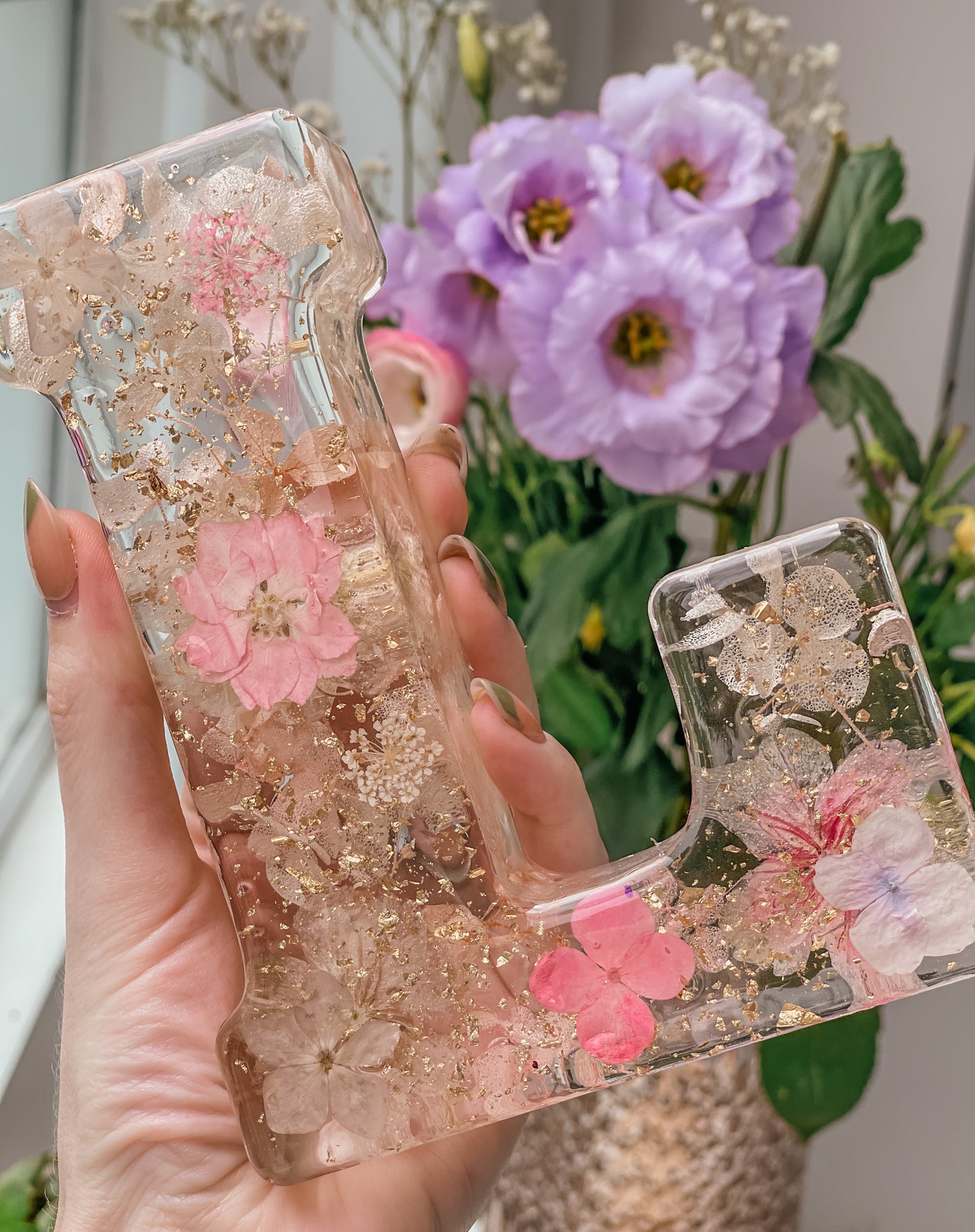 Luminaria Letra Gigante 16.5cm Natural Flowers