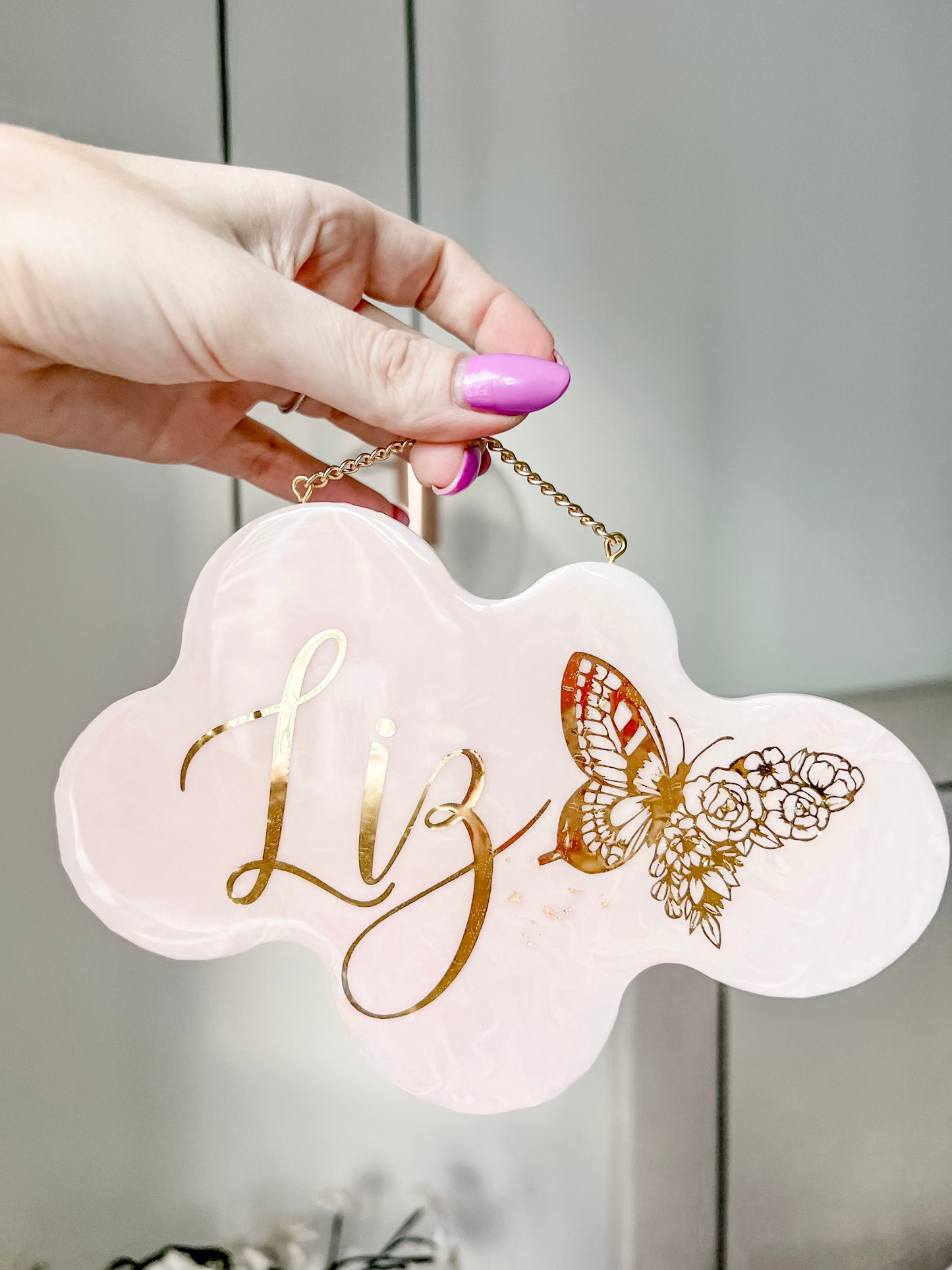 Mini Placa Cloud para porta ou quarto