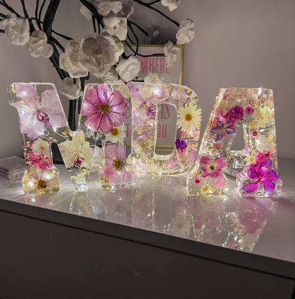 Luminaria Letra Gigante 16.5cm Natural Flowers
