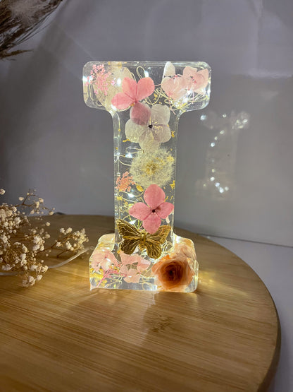 Luminaria Letra Gigante 16.5cm Natural Flowers