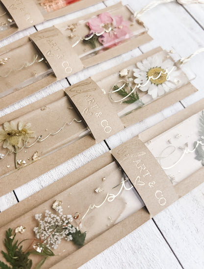 Marca Páginas Natural Flowers com Flores Naturais Eternizadas em Resina | LDARTECO