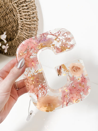 Luminaria Letra Gigante 16.5cm Natural Flowers