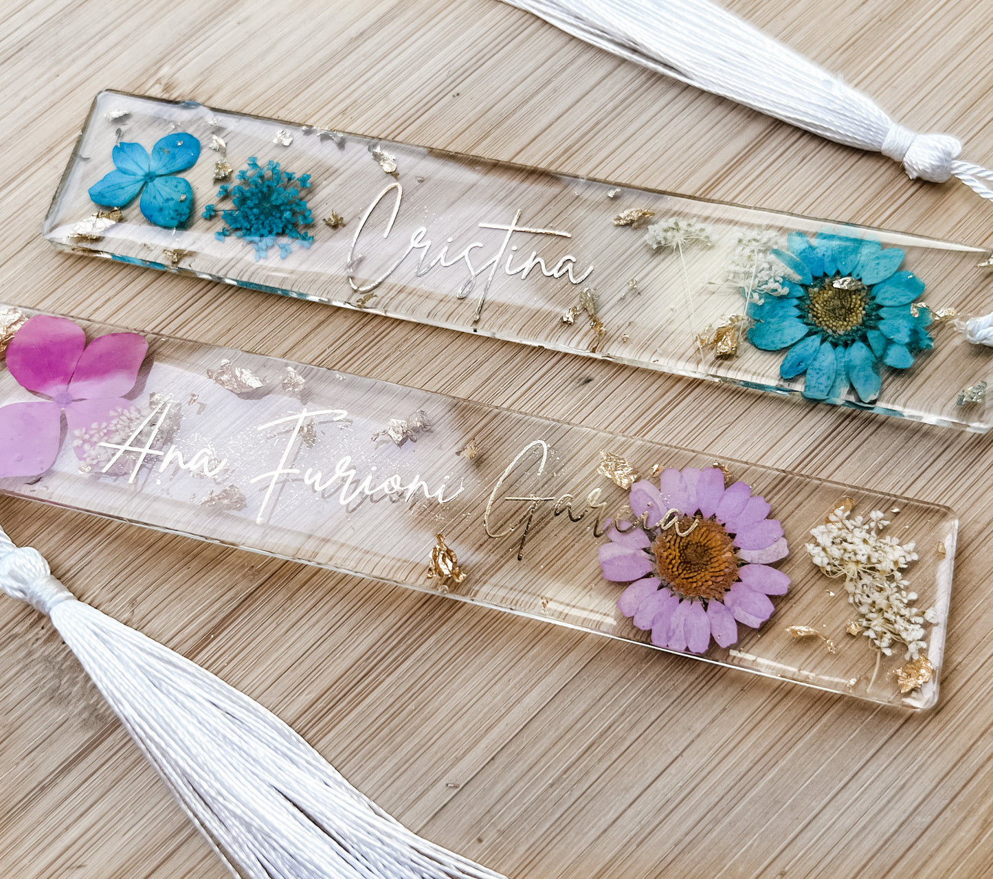 Marca Páginas Natural Flowers com Flores Naturais Eternizadas em Resina | LDARTECO