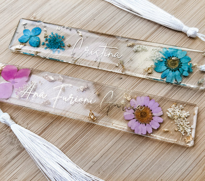 Marca Páginas Natural Flowers com Flores Naturais Eternizadas em Resina | LDARTECO