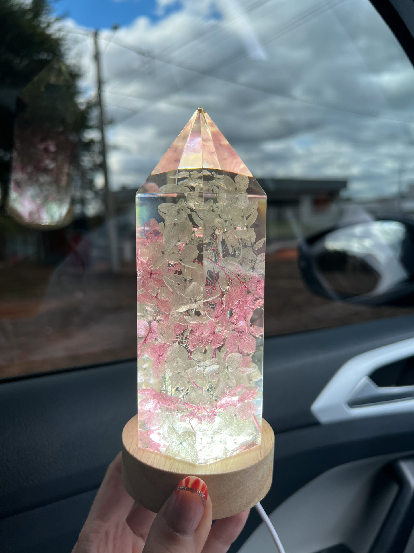 Luminária Crystal com Base em LED