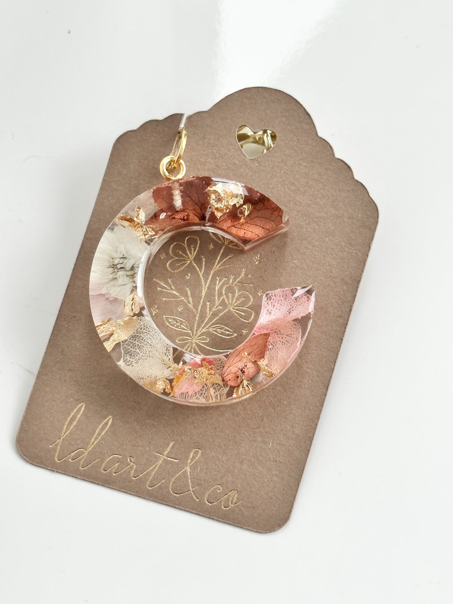 Chaveiro Letra Natural Flowers