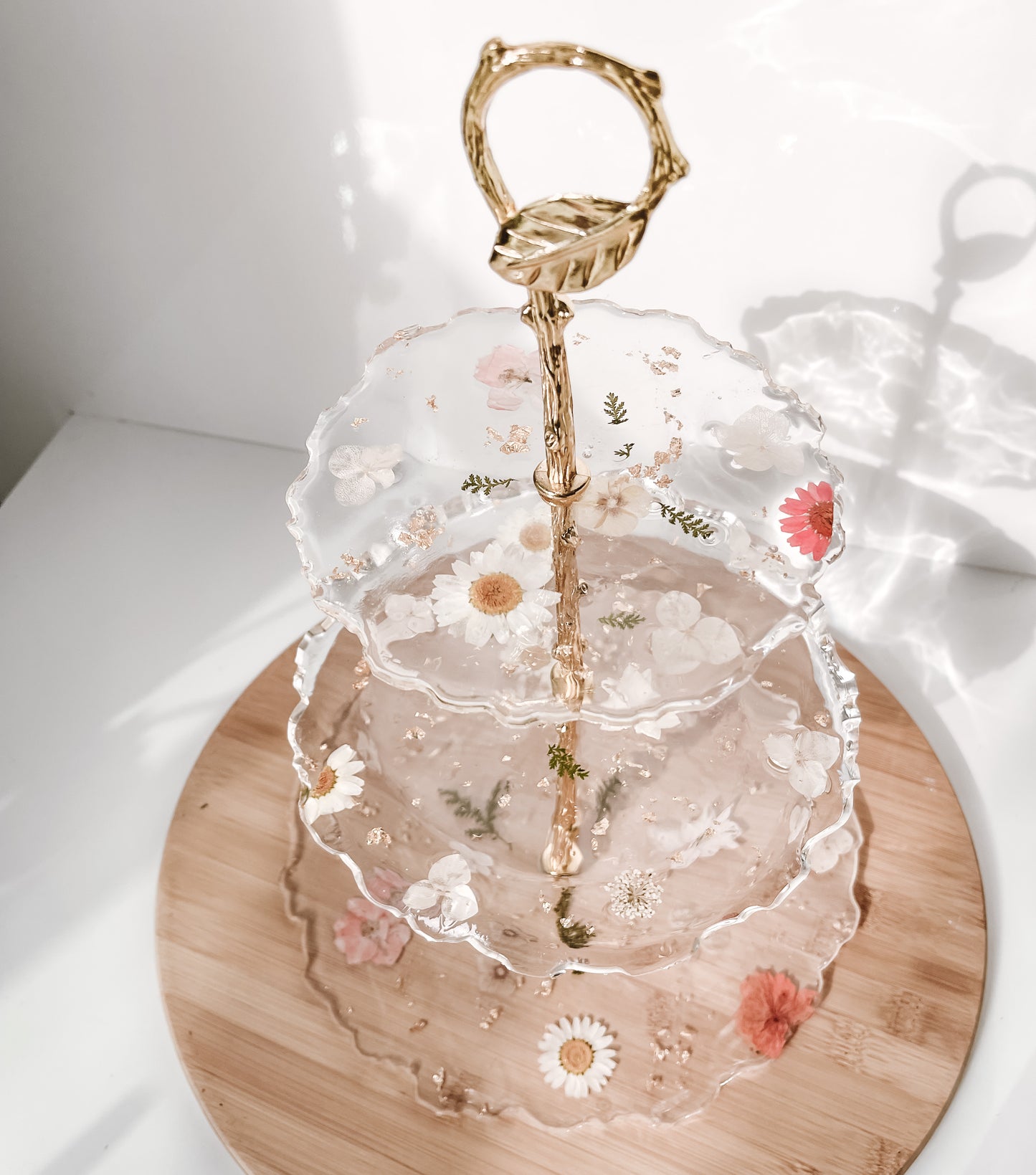 Porta Petit Four Natural Flowers
