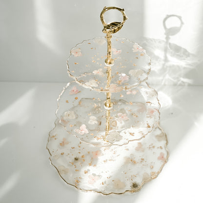 Porta Petit Four Natural Flowers