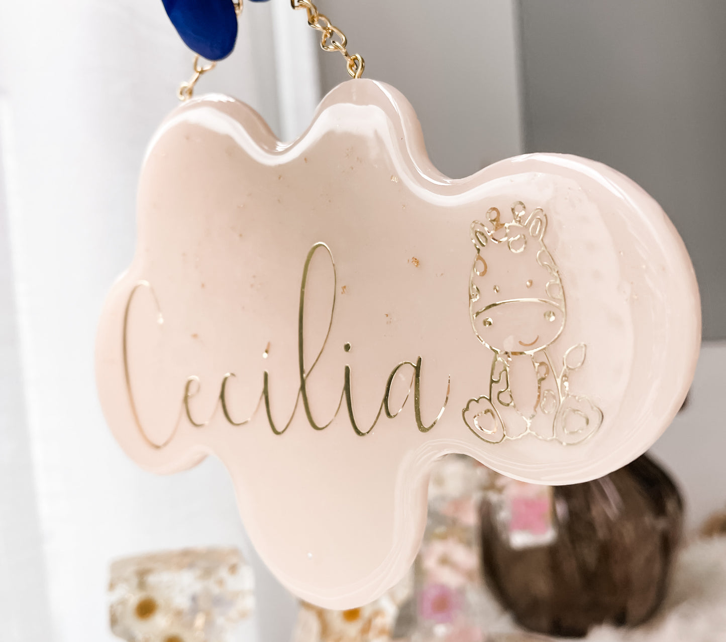Mini Placa Cloud para porta ou quarto