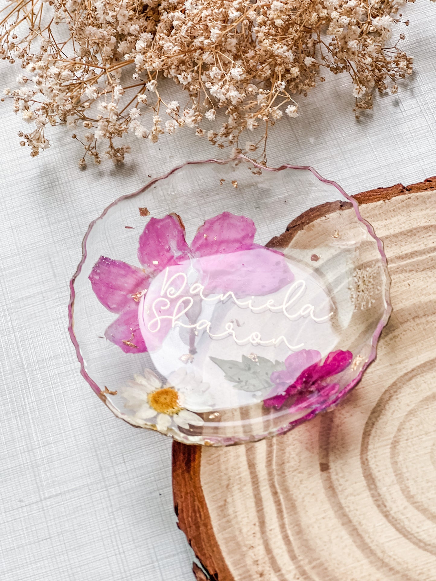Bowl/ Porta Joias com Flores Naturais