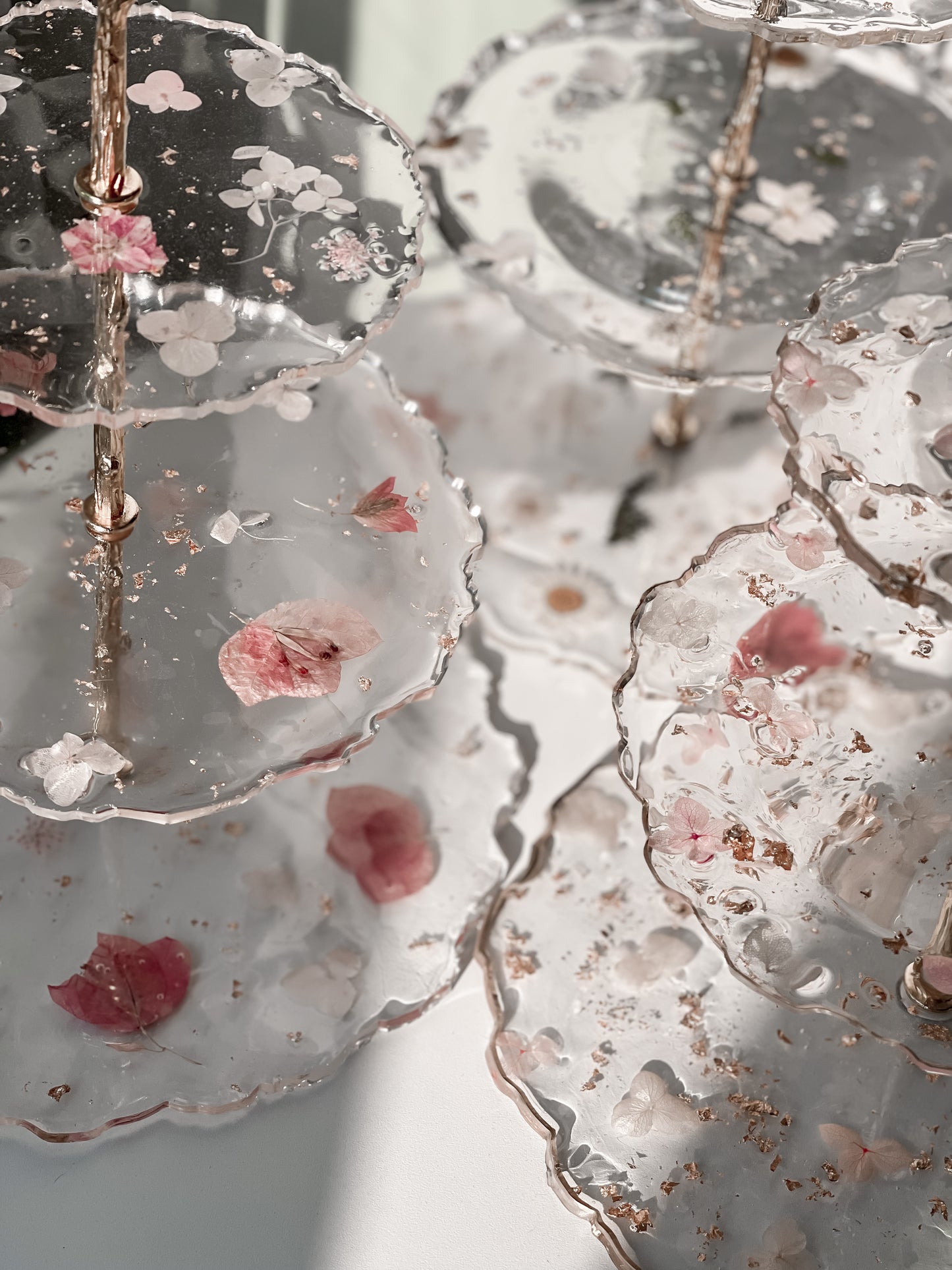 Porta Petit Four Natural Flowers