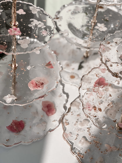Porta Petit Four Natural Flowers